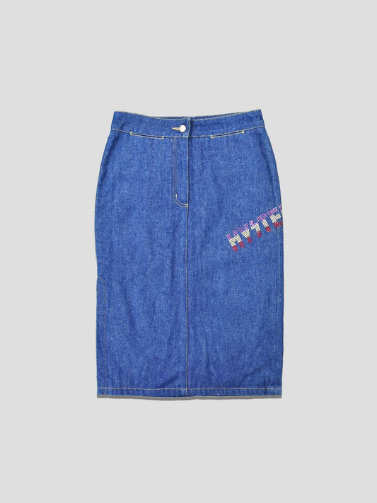 [M] Sequin Denim Skirt