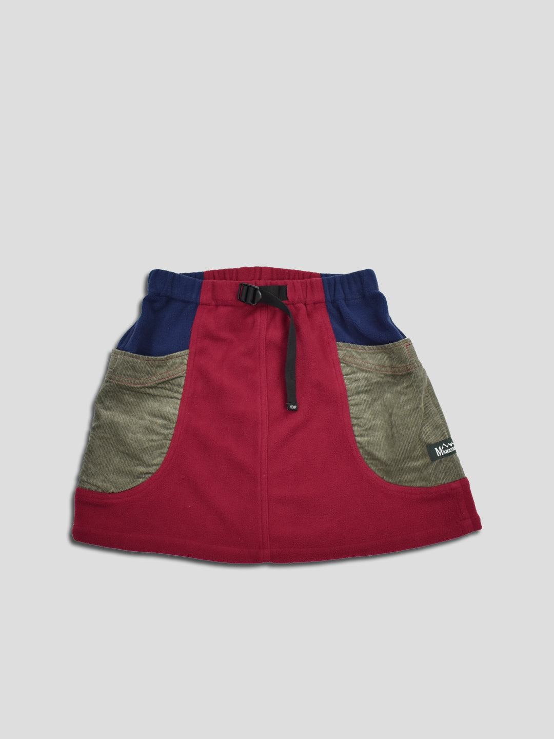 [S] Fleece/Corduroy Patch Skirt